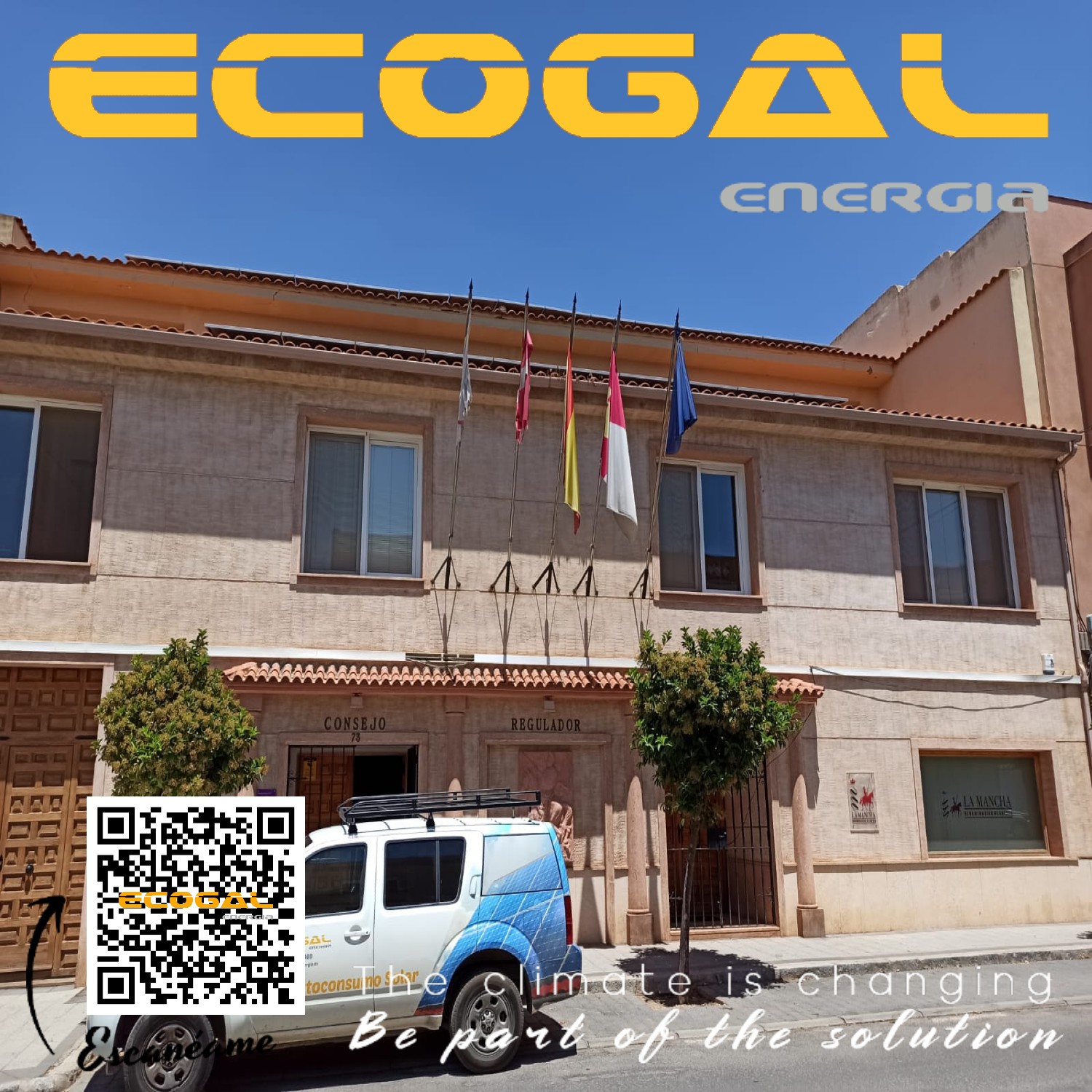 Instalación de Autoconsumo solar para las Oficinas de Consejo Regulador Denominación de Origen de Castilla La Mancha.