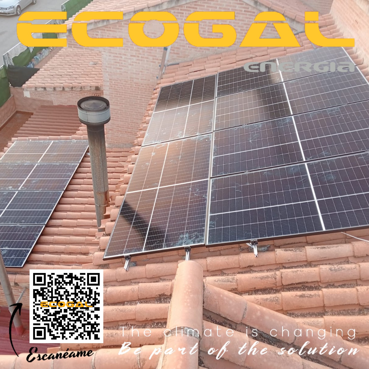 Paneles solares en una vivienda de Hellín(Albacete) de 5 kWp.