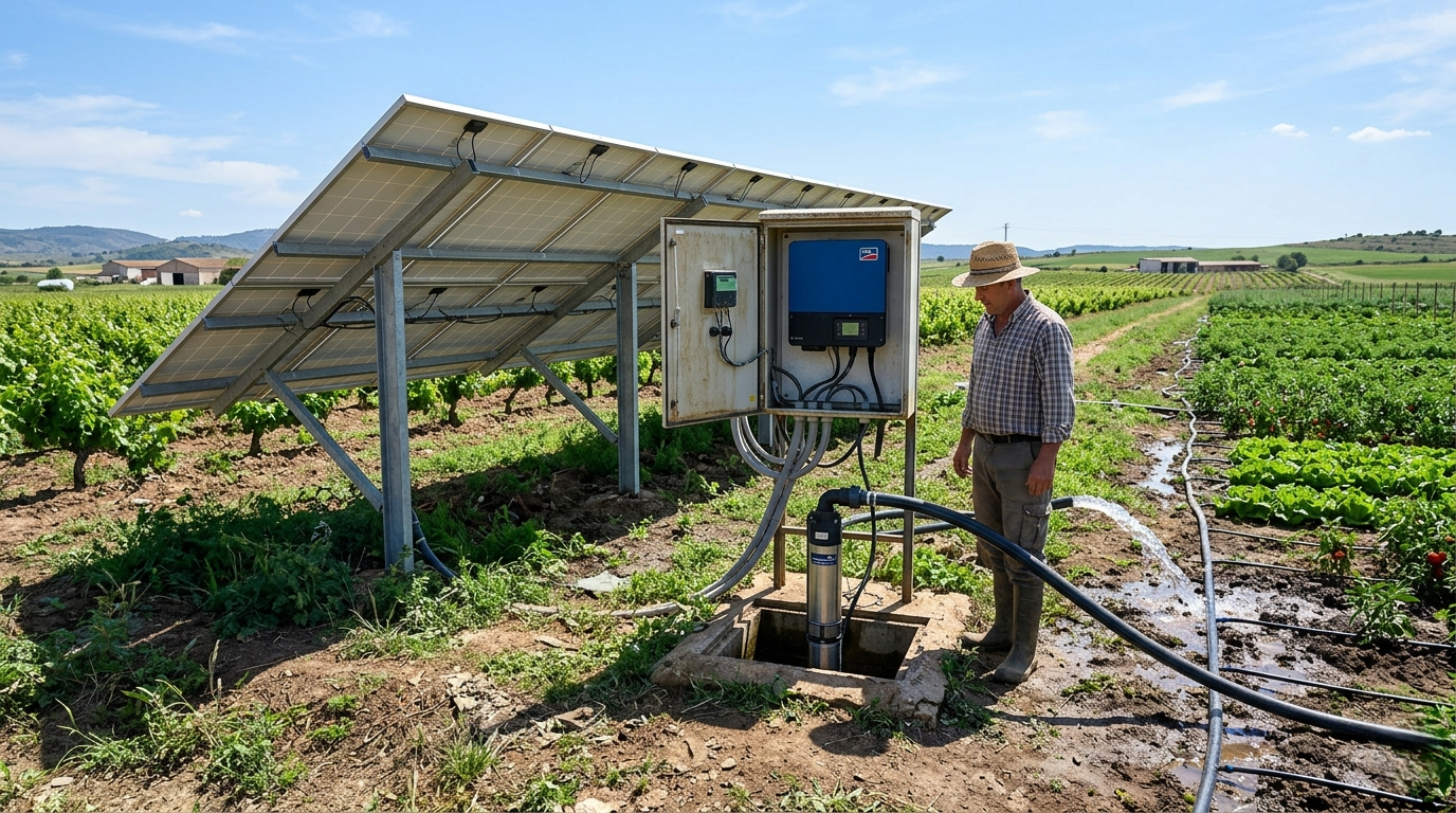 Riego solar fotovoltaico en Castilla-La Mancha